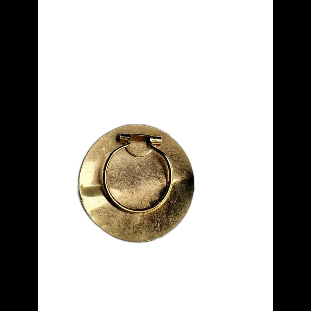 Vintage Buckle One Size Etched Circular Gold Soft Feminine Whimsical